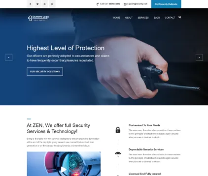 Security Services Website Design & Development