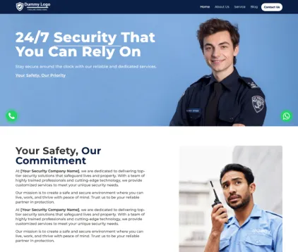 Security Services Website Design & Development	