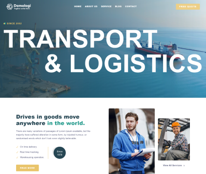 Logistic Website Design & Development